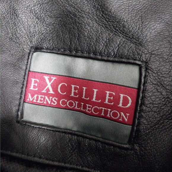 NWOT! EXCELLED! SLEEK BLACK GENUINE LEATHER THERMAL LINED JACKET, COAT! SZ XL - Picture 9 of 12